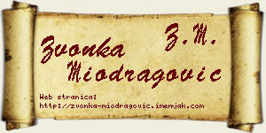 Zvonka Miodragović vizit kartica